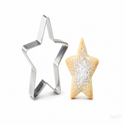 12-Piece Stainless Steel Cookie Cutter Set – Heart, Star, Flower & Round Shapes